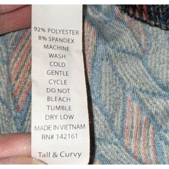 Lularoe Women's Leggings‎ Tall And Curvy, No Sz Tag M ? Orange Brown Black - Picture 6 of 9